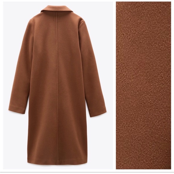 Zara Brown Open Front Coat - Picture 3 of 3